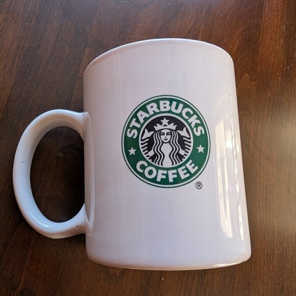 2008 White Starbucks Siren Logo coffee mug 11 oz. - Picture 2 of 6